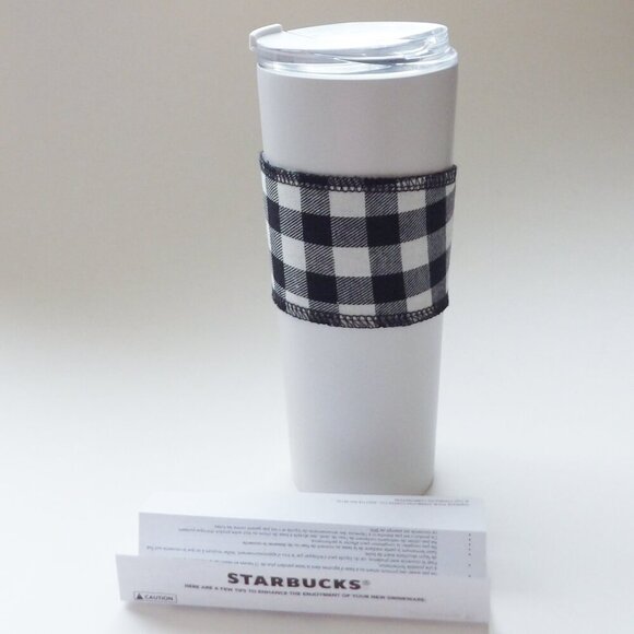 Starbucks Other - Starbucks White Pearlized Stainless Steel Travel Mug 16 oz. NEW w/ Bonus Wrapper